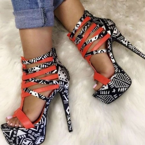 Zara Shoes - New Zara platform striped heels Size: 10